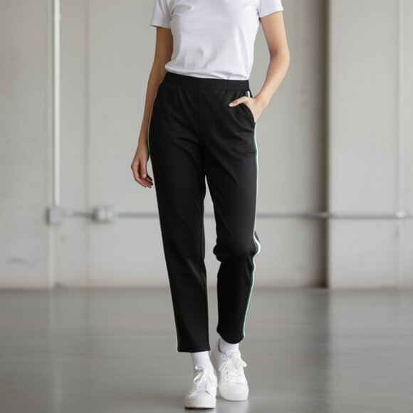 Aritzia Wilfred Darontal Pant Navy Side Stripe Trousers Pleated High Waist 00 - Picture 1 of 16